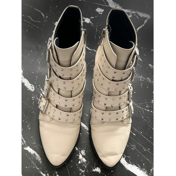 Sam Edelman Ivory Buckle Booties - Picture 3 of 8